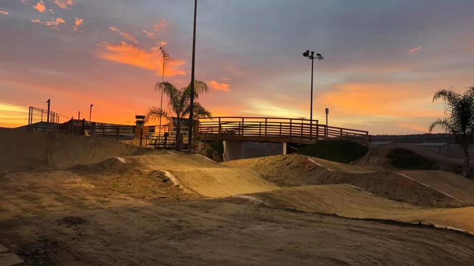 BMX track at Freedom Park at sunset, Camarillo