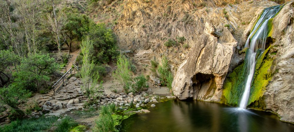 Paradise Falls waterfall in Wildwood Park, Thousand Oaks