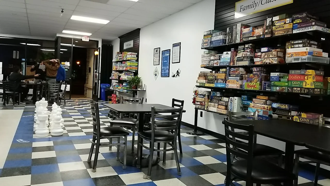 Interior of Zander's Game House with shelves of board games, Camarillo